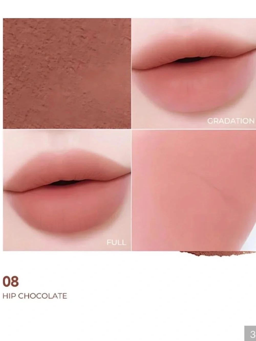 X2 Colorgram NUDE BLUR TINT 08 HIP CHOCOLATE Soft-Focus Matte Lip Stain